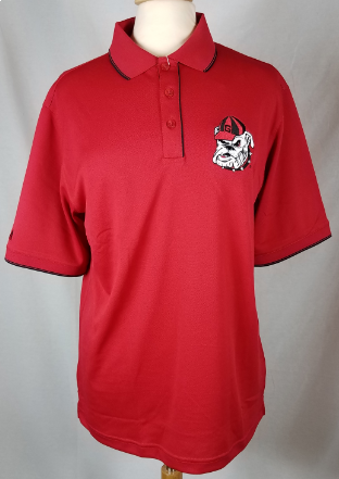 Georgia Bulldog Face Polo Red