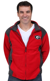 Georgia Full Zip Polar Fleece Jacket Red/Grey